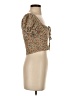 Shein Tan Short Sleeve Blouse Size S - photo 4
