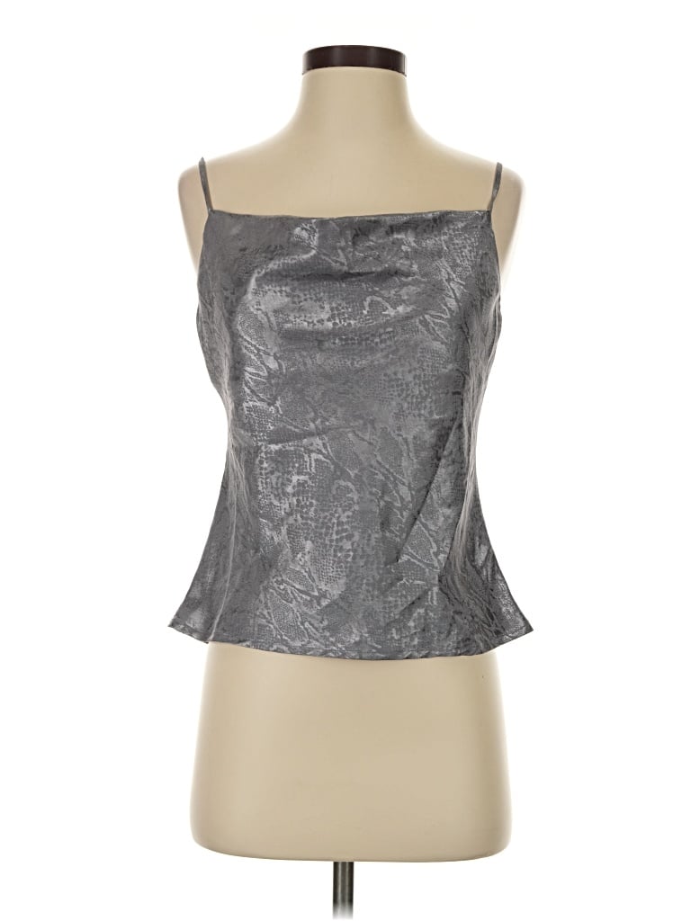 Pre-owned Wayf Tank Top Silver Strapless Neckline Tops
