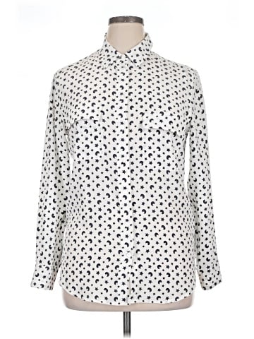 Equipment Long Sleeve Silk Top (view 1)