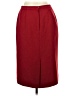 Le Suit 100% Polyester Solid Burgundy Formal Skirt Size 10 - photo 2