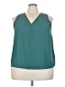 J.Crew Factory Store 100% Polyester Teal Sleeveless Blouse Size 3X - photo 1
