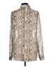 Bellatrix Silver Long Sleeve Button-Down Shirt Size L - photo 2