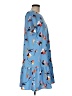 Halogen 100% Polyester Print Blue Casual Dress Size M - photo 4