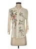 Tiny 100% Rayon Floral Ivory 3/4 Sleeve Blouse Size S - photo 1