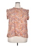 DR2 100% Polyester Paisley Orange Short Sleeve Blouse Size XXL - photo 1