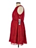 Jennifer Lopez 100% Polyester Solid Red Casual Dress Size 12 - photo 5