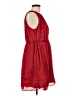 Jennifer Lopez 100% Polyester Solid Red Casual Dress Size 12 - photo 4