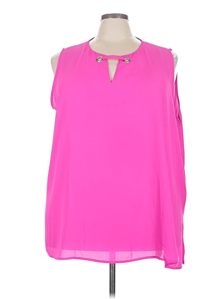 Pre-owned Avenue Sleeveless Blouse In Pink