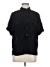 Max Studio Black Short Sleeve Button-Down Shirt Size M - photo 1