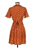 Primark 100% Polyester Orange Casual Dress Size 6 - photo 2