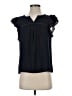 Ann Taylor Black Short Sleeve Blouse Size XXS (petite) - photo 1