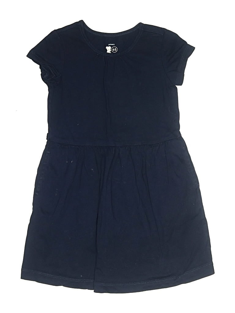 Pre-owned Primary Clothing Kids' Dress In Blue