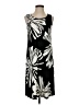 Chico's Graphic Black Casual Dress Size Sm (0) - photo 1