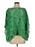 Chico's 100% Cotton Green Poncho Size Sm - Med - photo 1