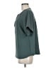 Monteri 100% Polyester Teal Short Sleeve Blouse Size M (petite) - photo 5