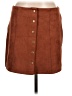 Ever After Solid Brown Casual Skirt Size L - photo 1