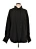 Boohoo 100% Polyester Houndstooth Black Long Sleeve Blouse Size 12 - photo 1