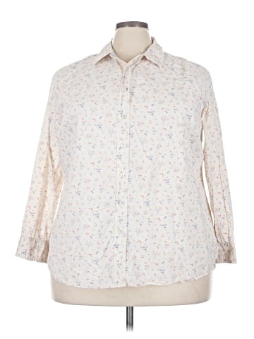 Talbots 3/4 Sleeve Button-Down Shirt (view 1)