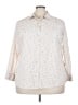 Talbots 100% Cotton Floral Ivory 3/4 Sleeve Button-Down Shirt Size 3X - photo 1