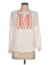dalia 100% Rayon Ivory Long Sleeve Blouse Size L - photo 1
