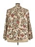 Torrid Floral Ivory Long Sleeve Blouse Size 3X Plus (3) - photo 2