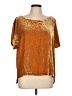 Ecote Gold Short Sleeve Blouse Size L - photo 1