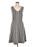 Three Dots Graphic Gray Casual Dress Size L - photo 1