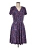Wisp Print Purple Casual Dress Size 8 - photo 1