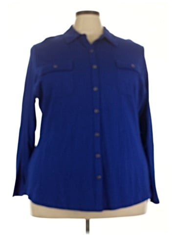 Karen Scott Long Sleeve Polo (view 1)