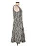 Three Dots Graphic Gray Casual Dress Size L - photo 4