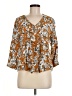 Fun2Fun Orange 3/4 Sleeve Blouse Size M - photo 1