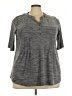 Elie McCarthey Gray Short Sleeve Henley Size 3X - photo 1