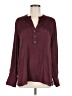 Jigsaw 100% Polyester Burgundy Long Sleeve Blouse Size 8 - photo 1