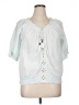 Gloria Vanderbilt 100% Cotton Blue Short Sleeve Blouse Size 1X - photo 1