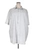 Stylus Polka Dots Silver Short Sleeve Button-Down Shirt Size 2X - photo 1