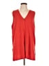 MNG Red Sleeveless Button-Down Shirt Size L - photo 1