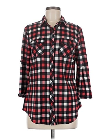Eden & Olivia 3/4 Sleeve Button-Down Shirt (view 1)