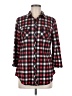 Eden & Olivia Plaid Red 3/4 Sleeve Button-Down Shirt Size M - photo 1