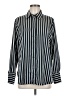 H&M 100% Polyester Stripes Blue Long Sleeve Blouse Size M - photo 1