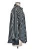 H&M 100% Polyester Stripes Blue Long Sleeve Blouse Size M - photo 4