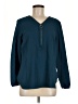 Valerie Stevens 100% Polyester Teal Long Sleeve Henley Size M - photo 1