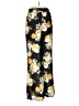 Socialite 100% Polyester Floral Black Casual Pants Size M - photo 1