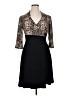 AA Studio AA Animal Print Black Tan Cocktail Dress Size 14 - photo 1
