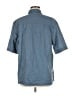 Zara Solid Blue Short Sleeve Button-Down Shirt Size M - photo 2