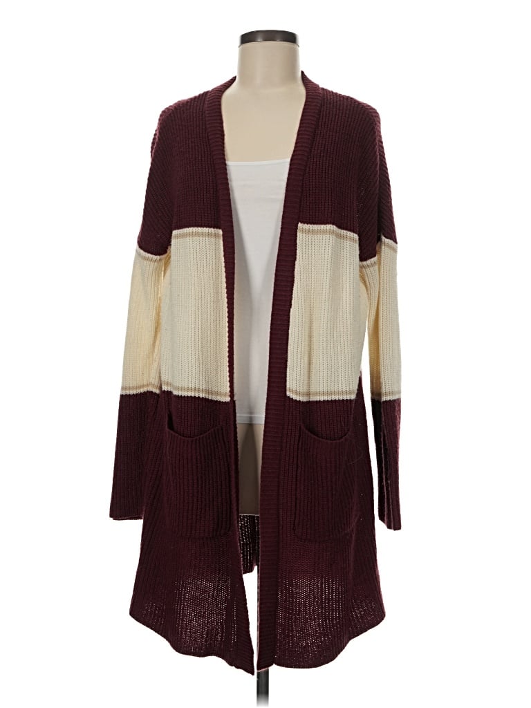 Pre-owned Sanctuary Cardigan Sweater In Burgundy
