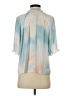Current Air 100% Polyester Blue 3/4 Sleeve Blouse Size S - photo 2