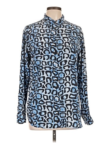 Equipment Long Sleeve Silk Top (view 1)