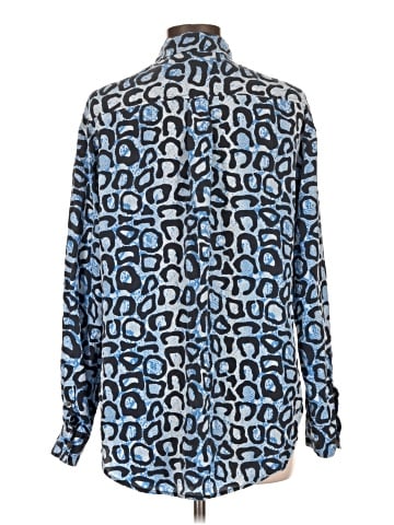 Equipment Long Sleeve Silk Top (view 2)