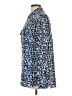 Equipment 100% Silk Animal Print Blue Long Sleeve Silk Top Size L - photo 5