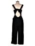 Madewell 100% Polyester Solid Black Apron Bow-Back Jumpsuit Size 4 - photo 2